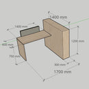 FLEX 連側櫃辦公枱 Office System Furniture Workstation with Side Cabinet