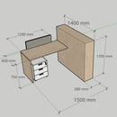 FLEX 連側櫃辦公枱 Office System Furniture Workstation with Side Cabinet