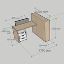 FLEX 連側櫃辦公枱 Office System Furniture Workstation with Side Cabinet