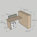 FLEX 連側櫃辦公枱 Office System Furniture Workstation with Side Cabinet