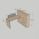 FLEX 連側櫃辦公枱 Office System Furniture Workstation with Side Cabinet