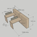 FLEX 連側櫃辦公枱 Office System Furniture Workstation with Side Cabinet