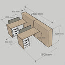 FLEX 連側櫃辦公枱 Office System Furniture Workstation with Side Cabinet