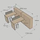 FLEX 連側櫃辦公枱 Office System Furniture Workstation with Side Cabinet