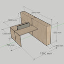 FLEX 連側櫃辦公枱 Office System Furniture Workstation with Side Cabinet
