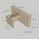 FLEX 連側櫃辦公枱 Office System Furniture Workstation with Side Cabinet