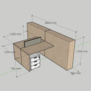 FLEX 連側櫃辦公枱 Office System Furniture Workstation with Side Cabinet