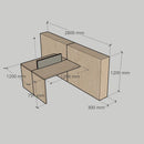 FLEX 連側櫃辦公枱 Office System Furniture Workstation with Side Cabinet