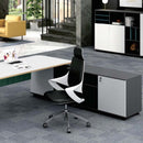 北歐簡約設計經理枱L形主管枱連側櫃 Nordic L Shape Desk Side Cabinet Executive Desk Manager Desk