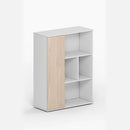 簡約日式和風淺木紋公司文件櫃矮櫃木製櫃儲物櫃大容量掩門櫃 Minimal Japanese Zen Light Wood Pattern Office Cabinet Storage Cabinet Low Cabinet Swing Door Display Cabinet 