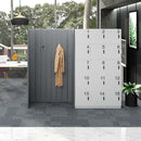 員工儲物櫃木製儲物櫃學校學生儲物櫃密碼鎖白色 Staff Locker Cabinet Number Lock School Furniture Student Locker White Locker MFC Locker