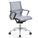 灰色透氣網布波浪形扶手會議室椅休閒椅職員椅員工椅  Mesh Back Chair Curve Armrest Stylish conference Room Chair Staff Chair Guest Chair