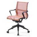 紅色透氣網布波浪形扶手會議室椅休閒椅職員椅員工椅 Mesh Back Chair Curve Armrest Stylish conference Room Chair Staff Chair Guest Chair