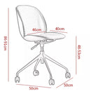 優雅輕巧復古日式布料員工椅家具辦公室簡約咖啡椅悠閑椅會議椅 Pink Mid Century Retro Vintage Style Chair Low Back Soft Fabric Pad Office Chair WFH Home Office Chair 