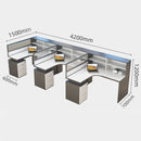 FURN - L型辦公枱連側櫃 L Shape Work Cubicle Workstation Desk