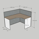GEO L型辦公枱 Office L Shape Cubicle Workstation Work Desk