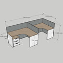 GEO L型辦公枱 Office L Shape Cubicle Workstation Work Desk