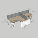 GEO L型辦公枱 Office L Shape Cubicle Workstation Work Desk