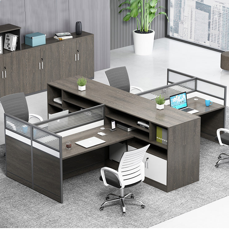 辦公枱工作檯連側櫃屏風 自由組合 木製家具 香港傢俬 Workstation Office Desk with Cabinet and Partition