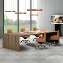 胡桃木長方型辦公室會議枱 Walnut Wood Pattern Office Conference Table