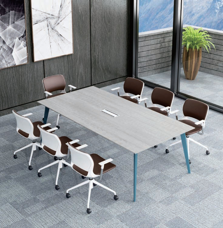 簡約 會議枱 會議檯 灰色木紋枱 Ash Gray Meeting Room Minimalistic Conference Table