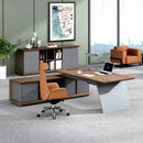 胡桃木紋大班枱老板檯經理枱 CEO Director Manager Walnut Wood Pattern Desk Table 