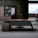 深胡桃木紋董事檯老板檯 CEO Director Manager Dark Walnut Wood Pattern Desk Table