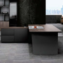 深胡桃木紋董事檯老板檯 CEO Director Manager Dark Walnut Wood Pattern Desk Table