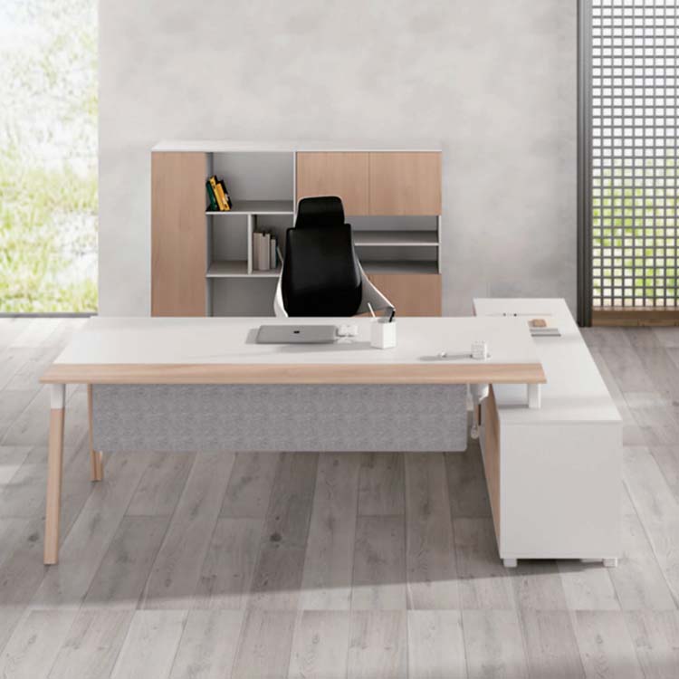日式和風東瀛風辦公室寫字樓經理枱主管枱連側櫃  Japanese Style Zen Minimal L Shape Desk Side Cabinet Executive Desk Manager Desk
