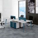 簡約辦公室員工位連活動櫃及桌上屏風 Modern Office Staff Desk with Pedestal & Desktop Partition