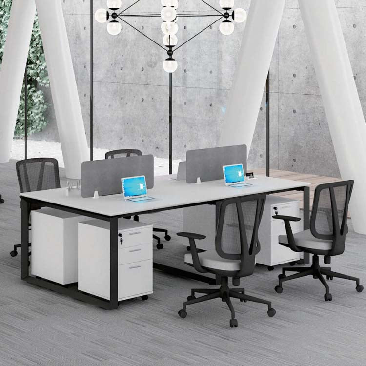 辦公室共享空間簡約工作檯員工枱連屏風 Co-Working Space Office Workstation Staff Desk with