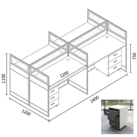NET 高私隱度落地屏風辦公枱工作檯 Workstation Cubicle Partition Desk Workstation