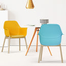 Designer Chair  Meeting Room Chair  Coffee Chair  Nordic Style  休閒椅  咖啡椅  客廳椅  北歐  實木腳  人體工學設計  PP  一體成形坐位