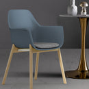 Designer Chair  Meeting Room Chair  Coffee Chair  Nordic Style  休閒椅  咖啡椅  客廳椅  北歐  實木腳  人體工學設計  PP  一體成形坐位