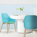 Designer Chair  Meeting Room Chair  Coffee Chair  Nordic Style  休閒椅  咖啡椅  客廳椅  北歐  實木腳  人體工學設計  PP  一體成形坐位