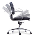優質皮椅現代經典款升降會議椅職員椅 Black PU faux leather Eames Chair  Modern Low Back Soft pad Office Chair PU or Leather Executive Chair