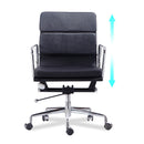 優質皮椅現代經典款升降會議椅職員椅 Black PU faux leather Eames Chair  Modern Low Back Soft pad Office Chair PU or Leather Executive Chair