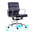 優質皮椅現代經典款升降會議椅職員椅 Black PU faux leather Eames Chair  Modern Low Back Soft pad Office Chair PU or Leather Executive Chair