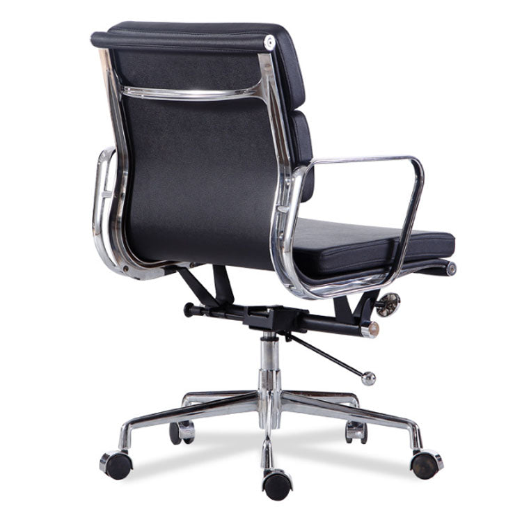 優質皮椅現代經典款升降會議椅職員椅 Black PU faux leather Eames Chair  Modern Low Back Soft pad Office Chair PU or Leather Executive Chair