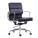 優質皮椅現代經典款升降會議椅職員椅 Black PU faux leather Eames Chair  Modern Low Back Soft pad Office Chair PU or Leather Executive Chair