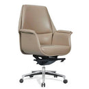 米白色商務會議高背皮椅大班椅老闆椅董事椅 Beige Leather High Back Chair Cushion Back Soft pad CEO Chair Boss Chair Director Chair Business Meeting Chair Board Meeting Chair