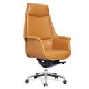 橙啡色商務會議高背皮椅大班椅老闆椅董事椅 Brown Leather High Back Chair Cushion Back Soft pad CEO Chair Boss Chair Director Chair Business Meeting Chair Board Meeting Chair