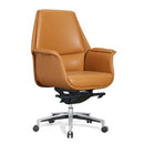 橙啡色商務會議高背皮椅大班椅老闆椅董事椅 Brown Leather High Back Chair Cushion Back Soft pad CEO Chair Boss Chair Director Chair Business Meeting Chair Board Meeting Chair