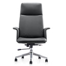 灰色真皮大班椅商務會議高背皮椅中背椅老闆椅董事椅 Grey Genuine Leather High Back Chair Cushion Back Soft pad CEO Chair Boss Chair Director Chair Business Meeting Chair Board Meeting Chair