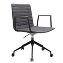 布料座纖秀北歐設計員工椅辦公室簡約咖啡椅悠閑椅會議椅典款會議椅 Fabric Soft Pad Upholstered Office Chair Mid Century Retro Vintage Style Chair Low Back Soft Fabric Pad Office Chair WFH Home Office Chair